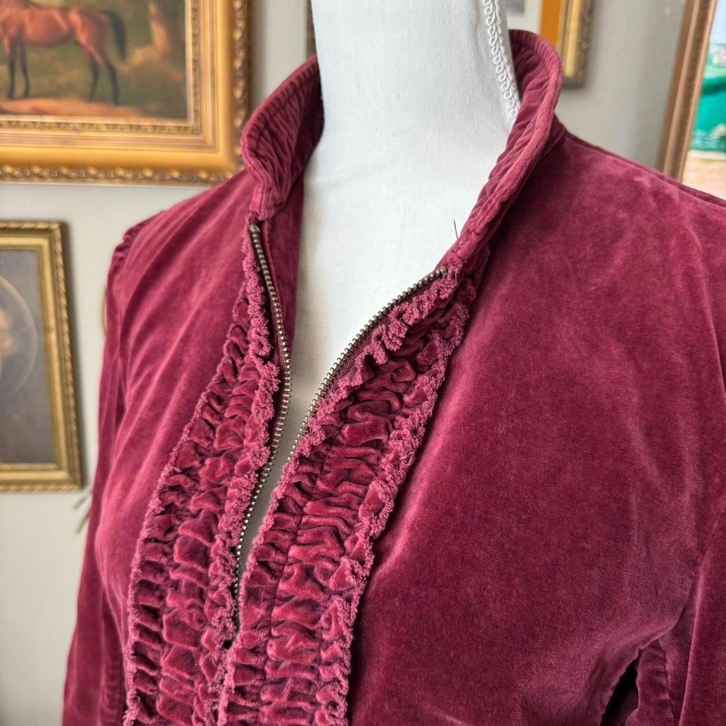 Express Women's Burgundy and Red Jacket