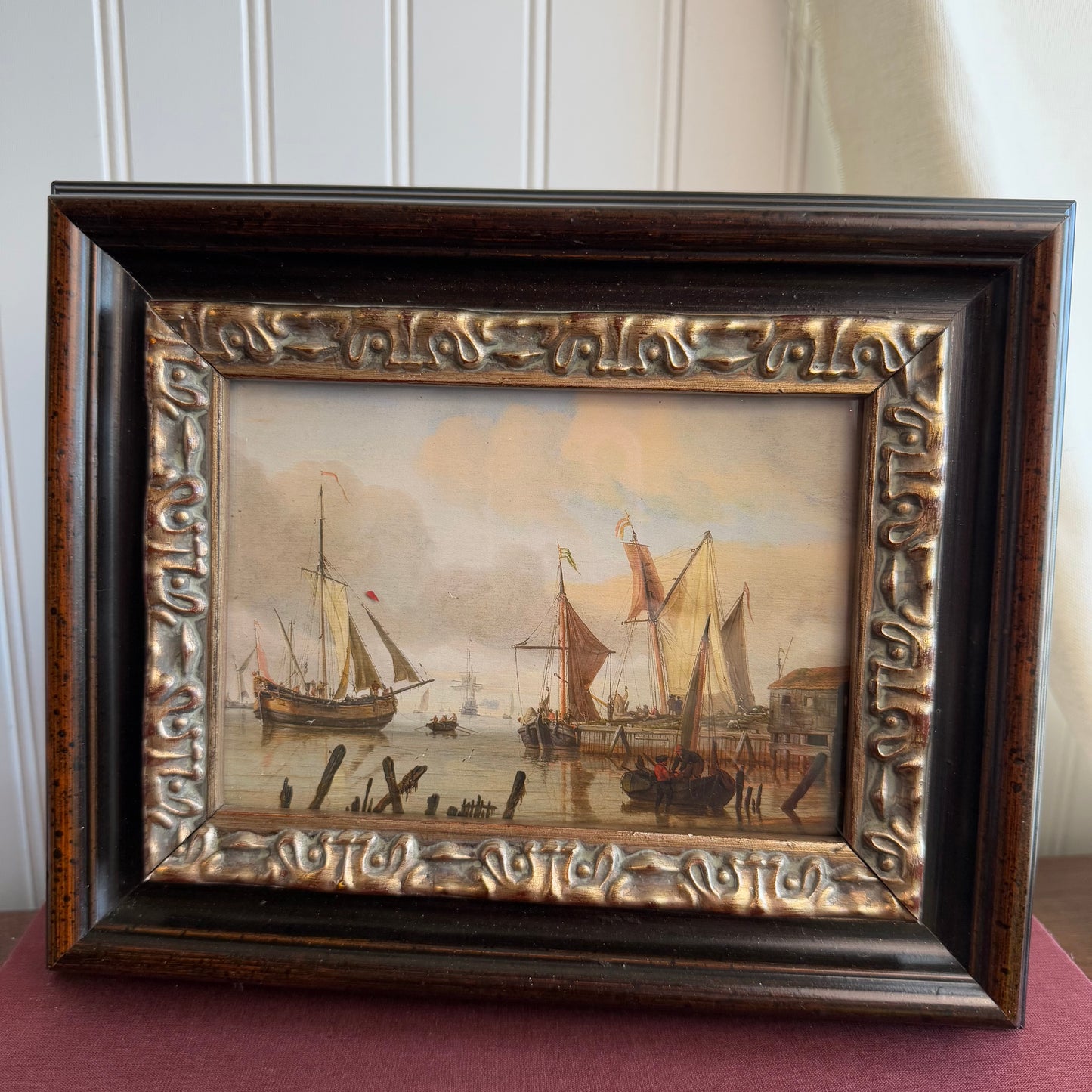 Vintage inspired Sail Boat scenery Art Print Framed