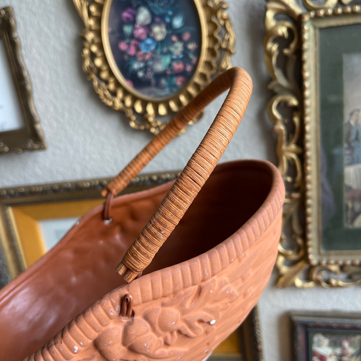 Teleflora Clay Terracotta Basket Pottery