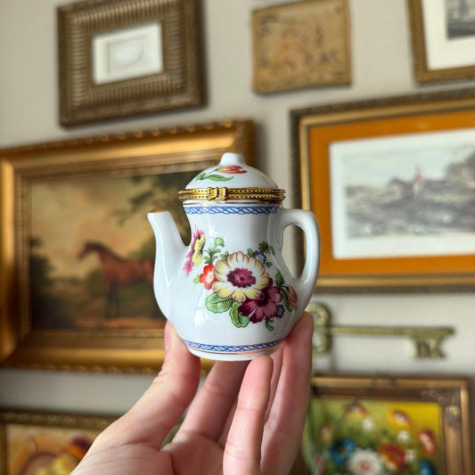 Vintage Trinket Teapot with floral design