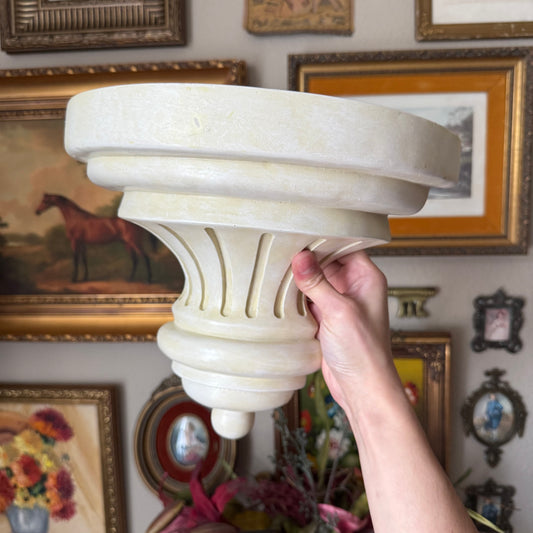 White curved wall sconce