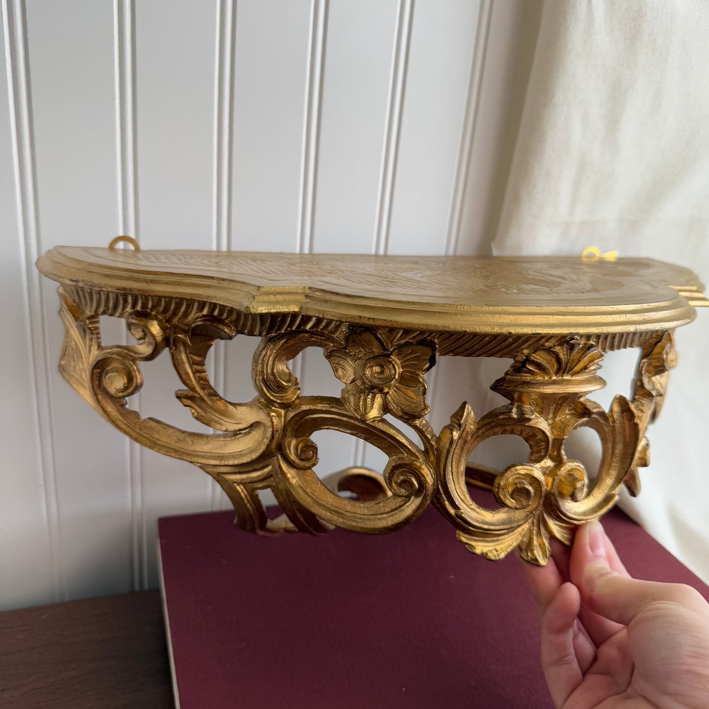 Florentine Italian Gold Gilt Wall Shelf