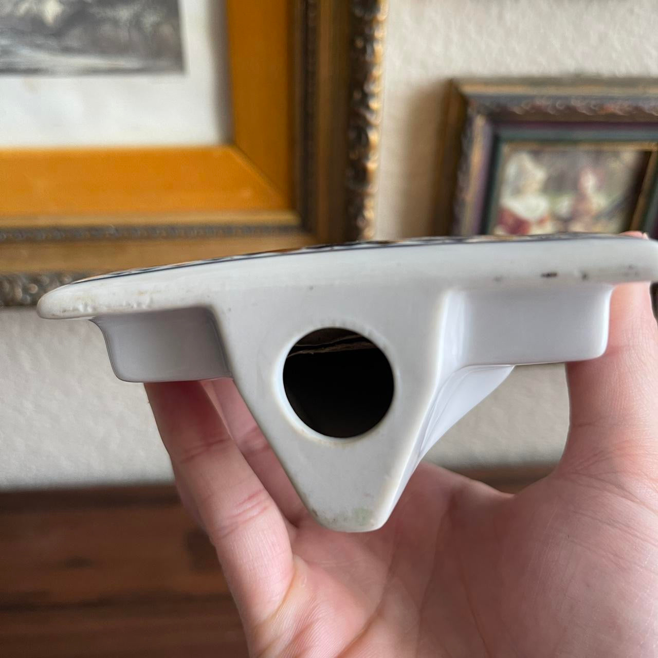 Vintage ceramic floral table picture frame