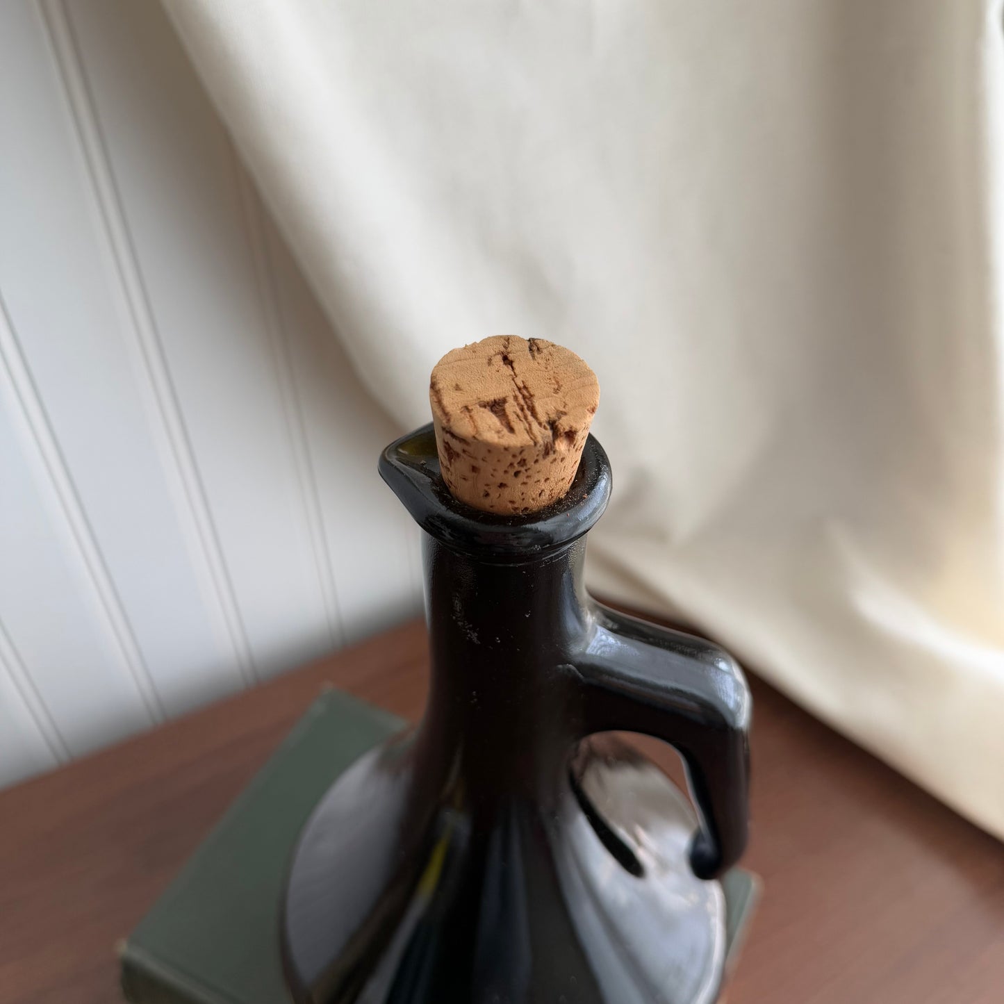 Italy Deep Brown Amber Glass Jug