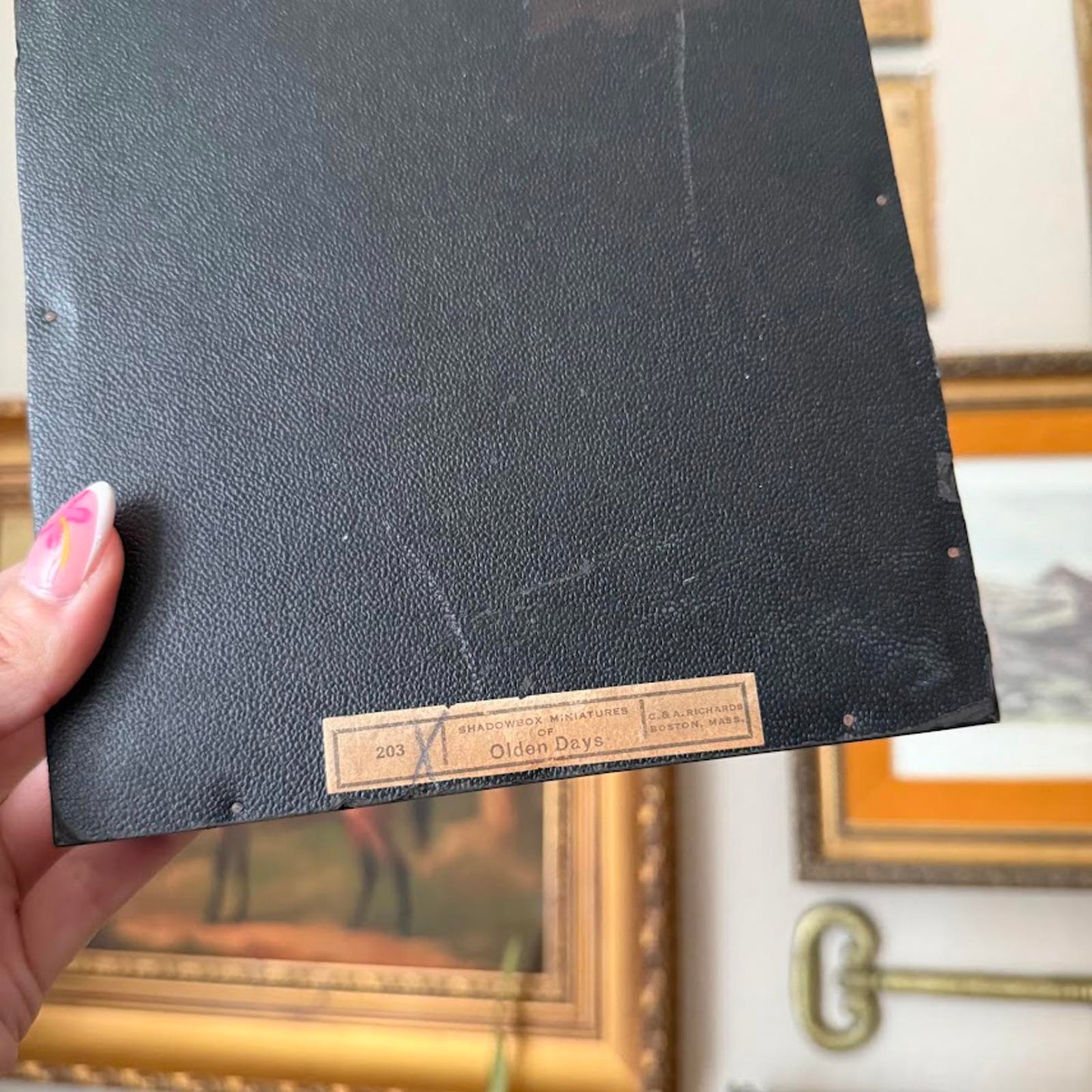 Vintage Portrait of a Woman in Black and Gold Frame