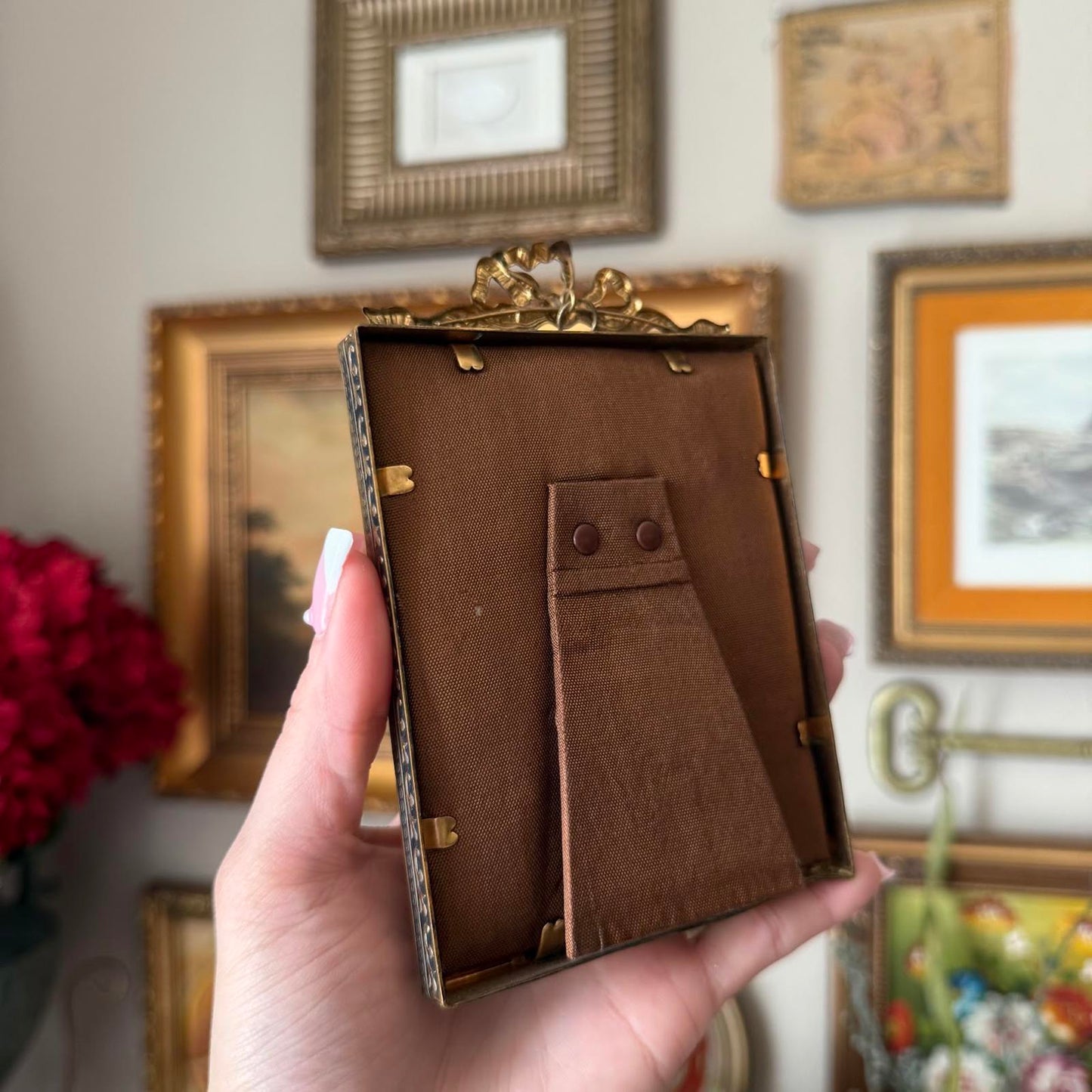 Vintage Portrait of a Man in Metal Frame