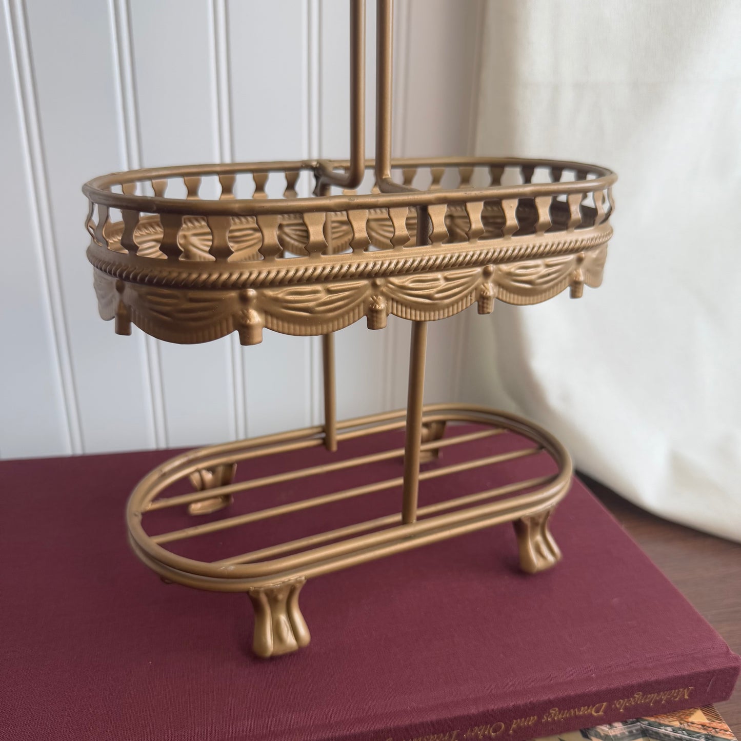 Metal gold colored display