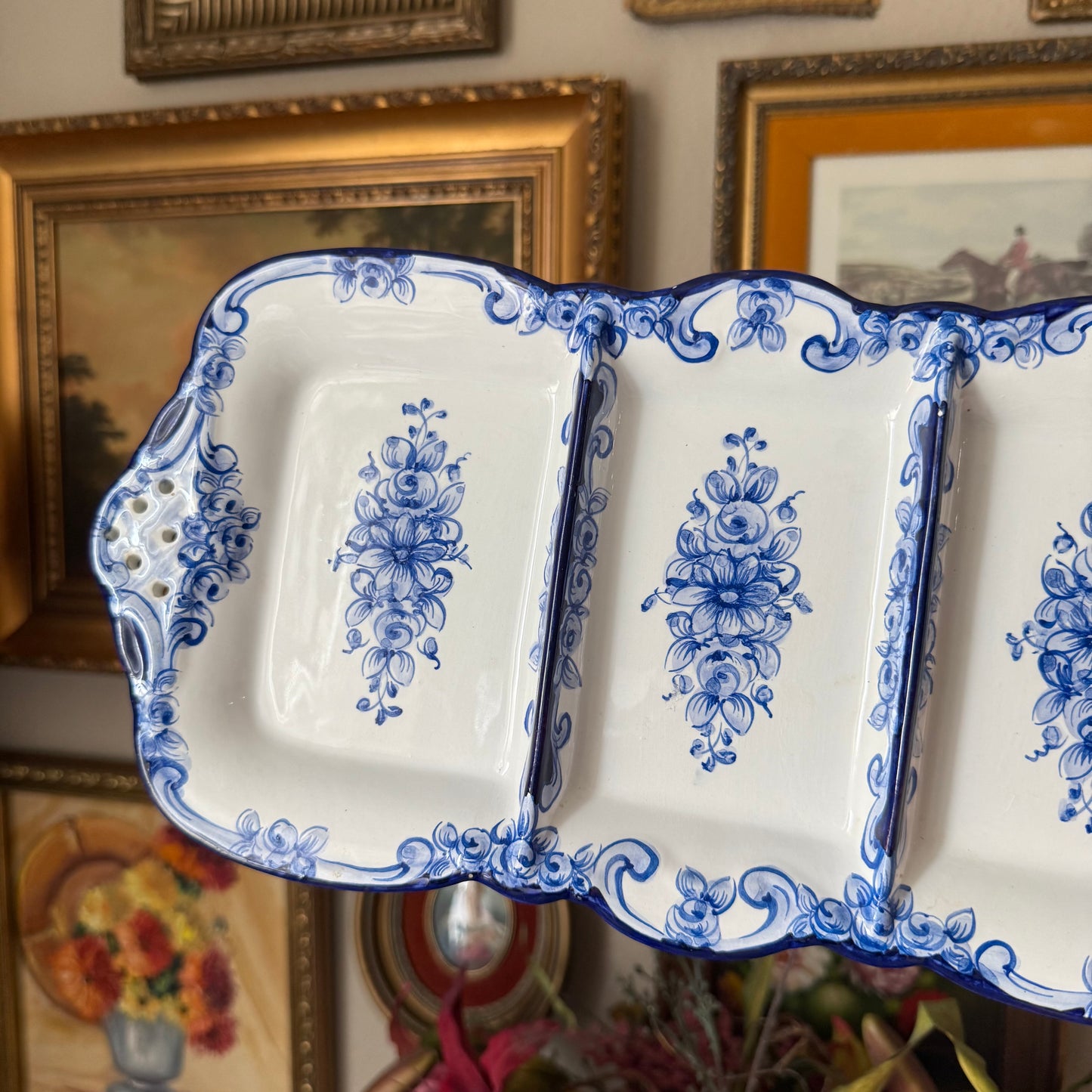 Hand Painted Portugal Serving Dish
