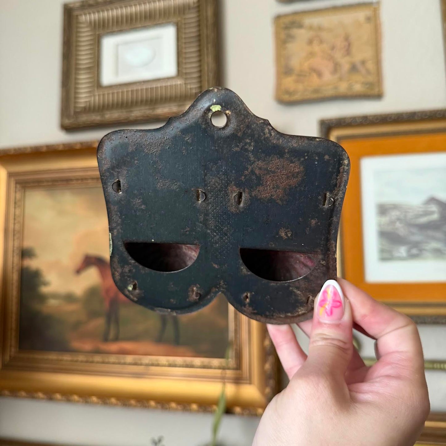 Vintage Tin Match Holder