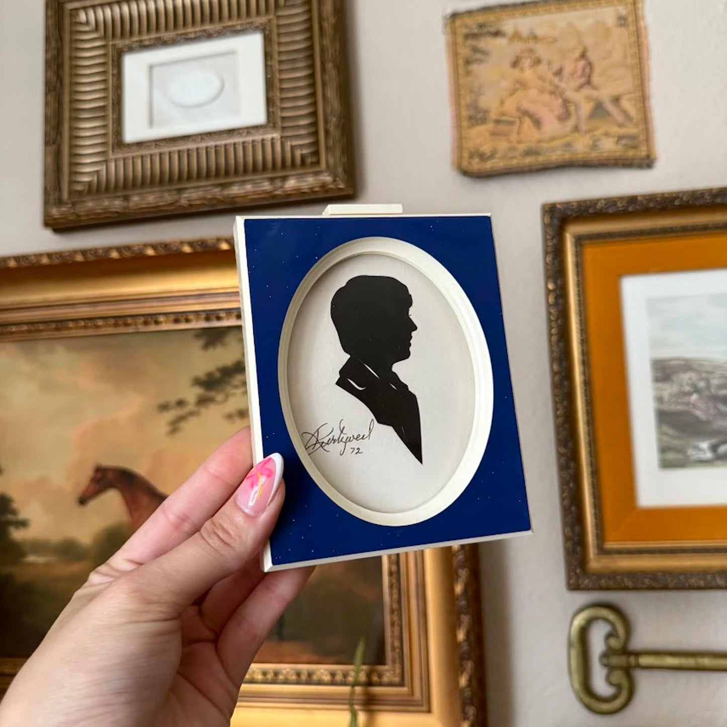 Vintage Framed Silhouette of a Man