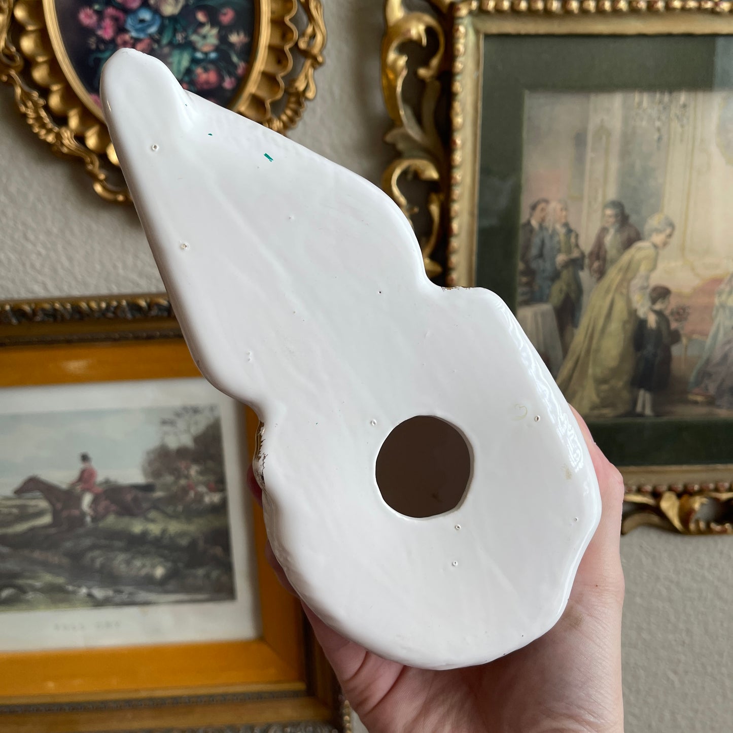 Vintage white ceramic cat porcelain figurine