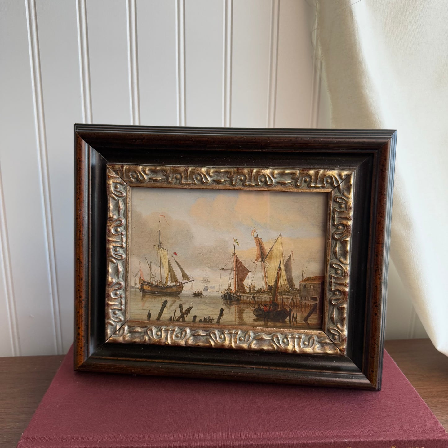 Vintage inspired Sail Boat scenery Art Print Framed