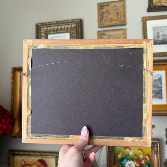 Ships in a Port Print in Gold Frame