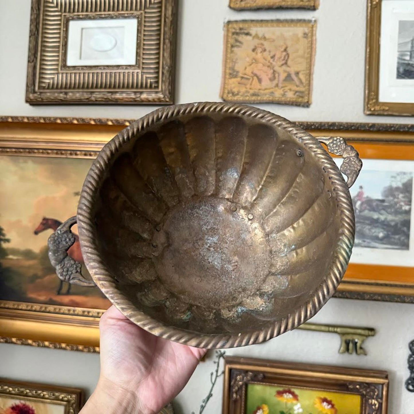 Vintage Brass Footed Bowl