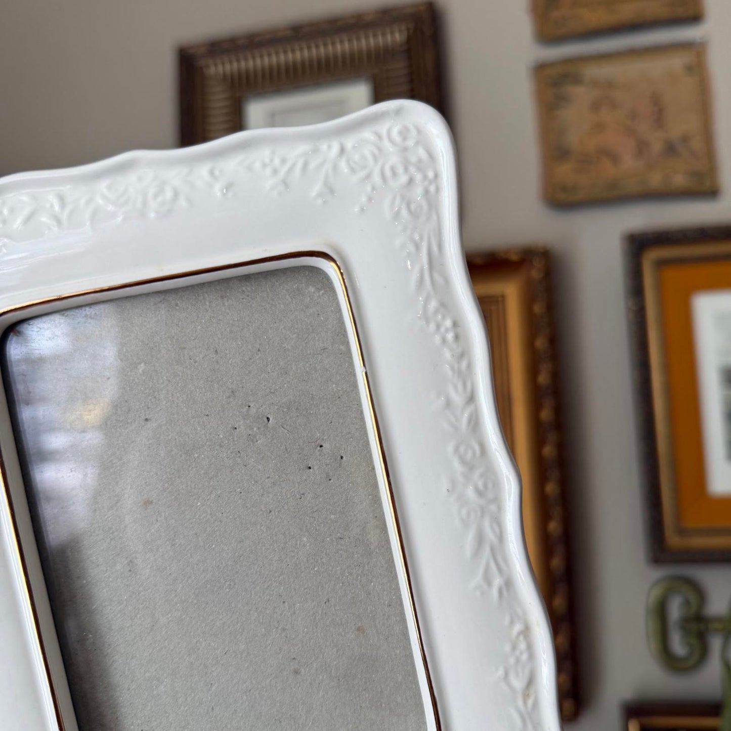Vintage Cream Ceramic Rectangular Frame
