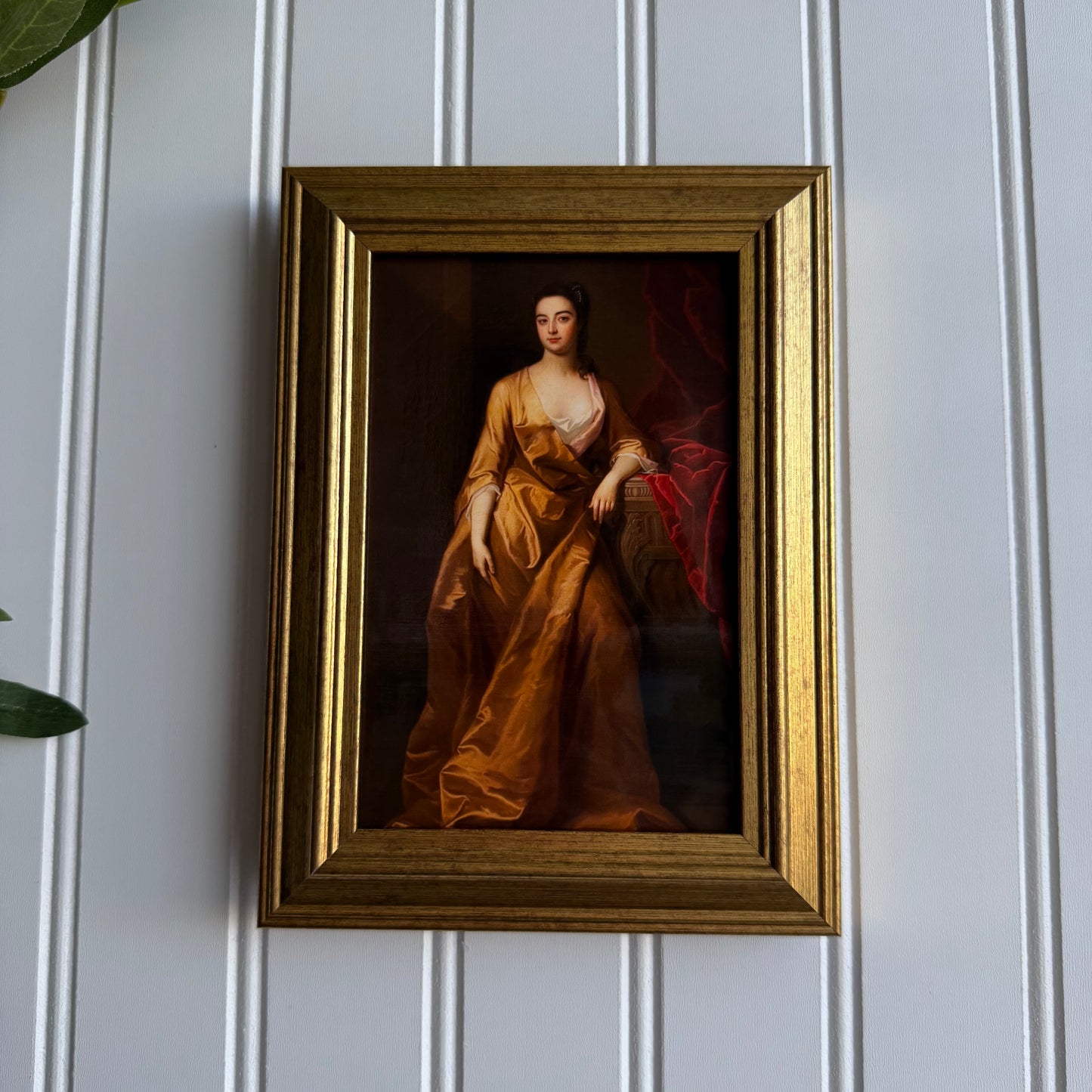 Woman in Orange Gown Art Print Gallery Wall