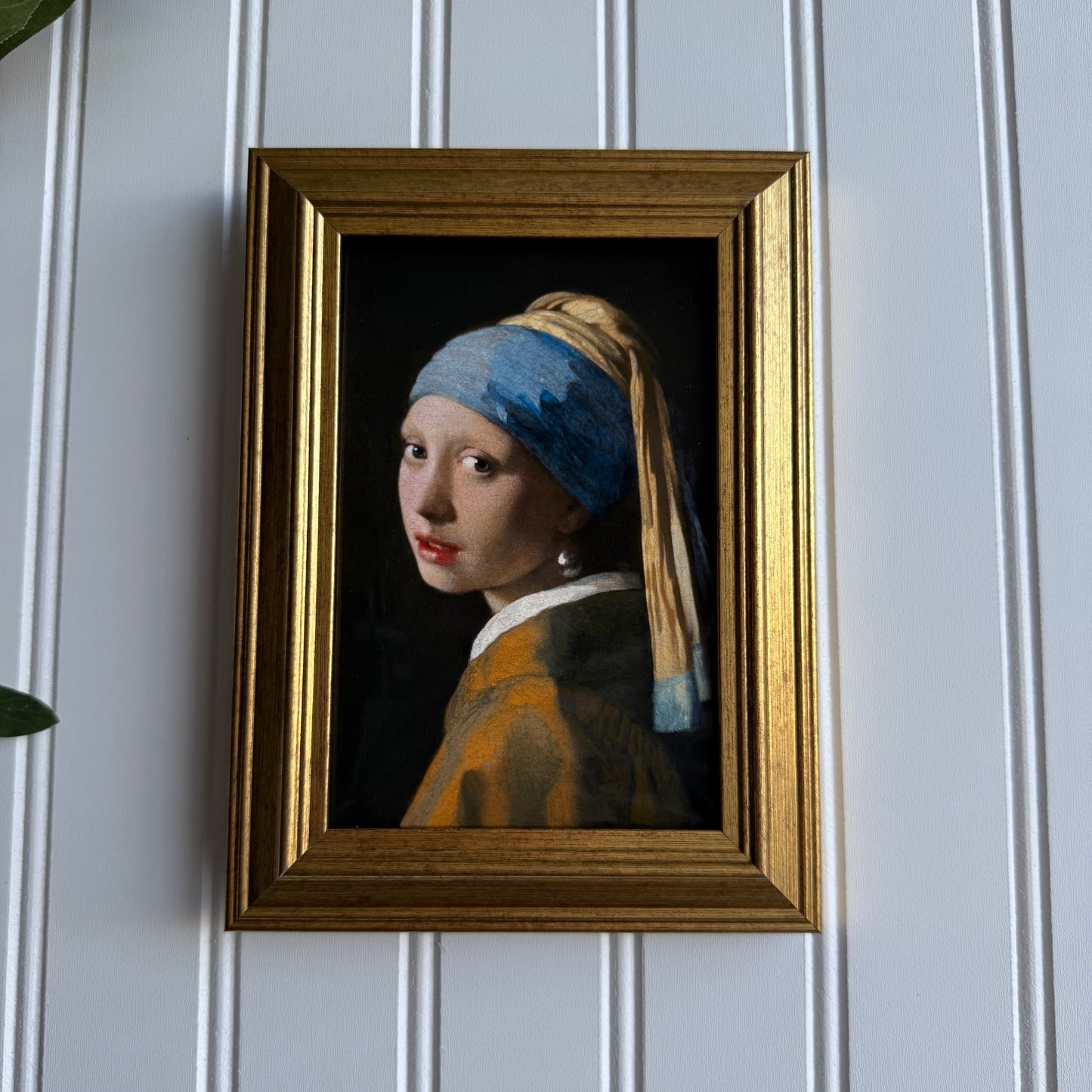 Vintage Style Girl With The Pearl Earring painting Art Print gallery wall
