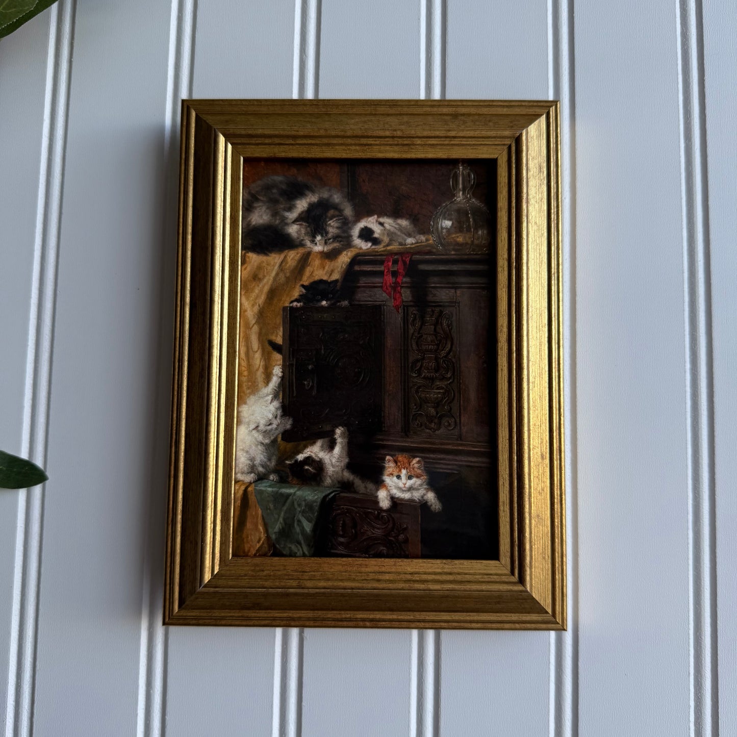 Vintage Style Kitties on dresser Print gallery wall