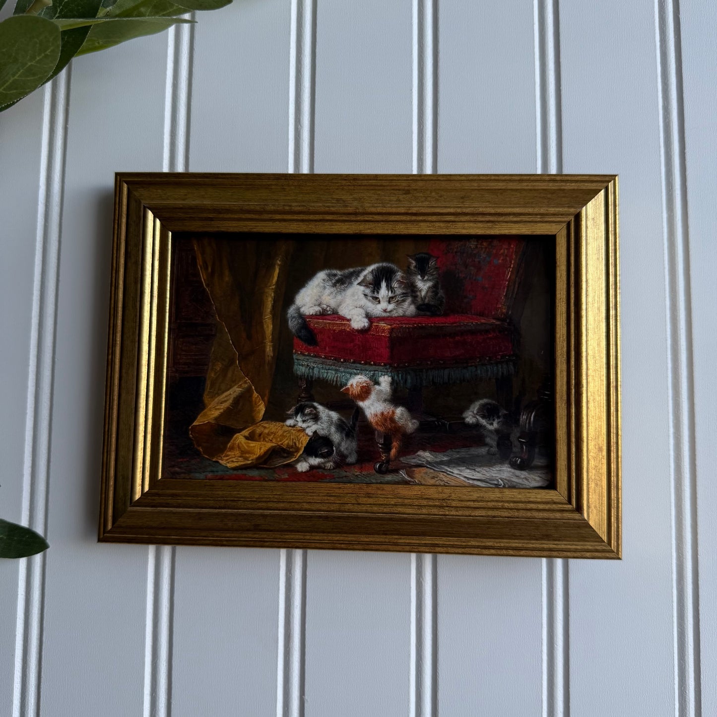 Vintage Style Kitties Playing Art Print gallery wall