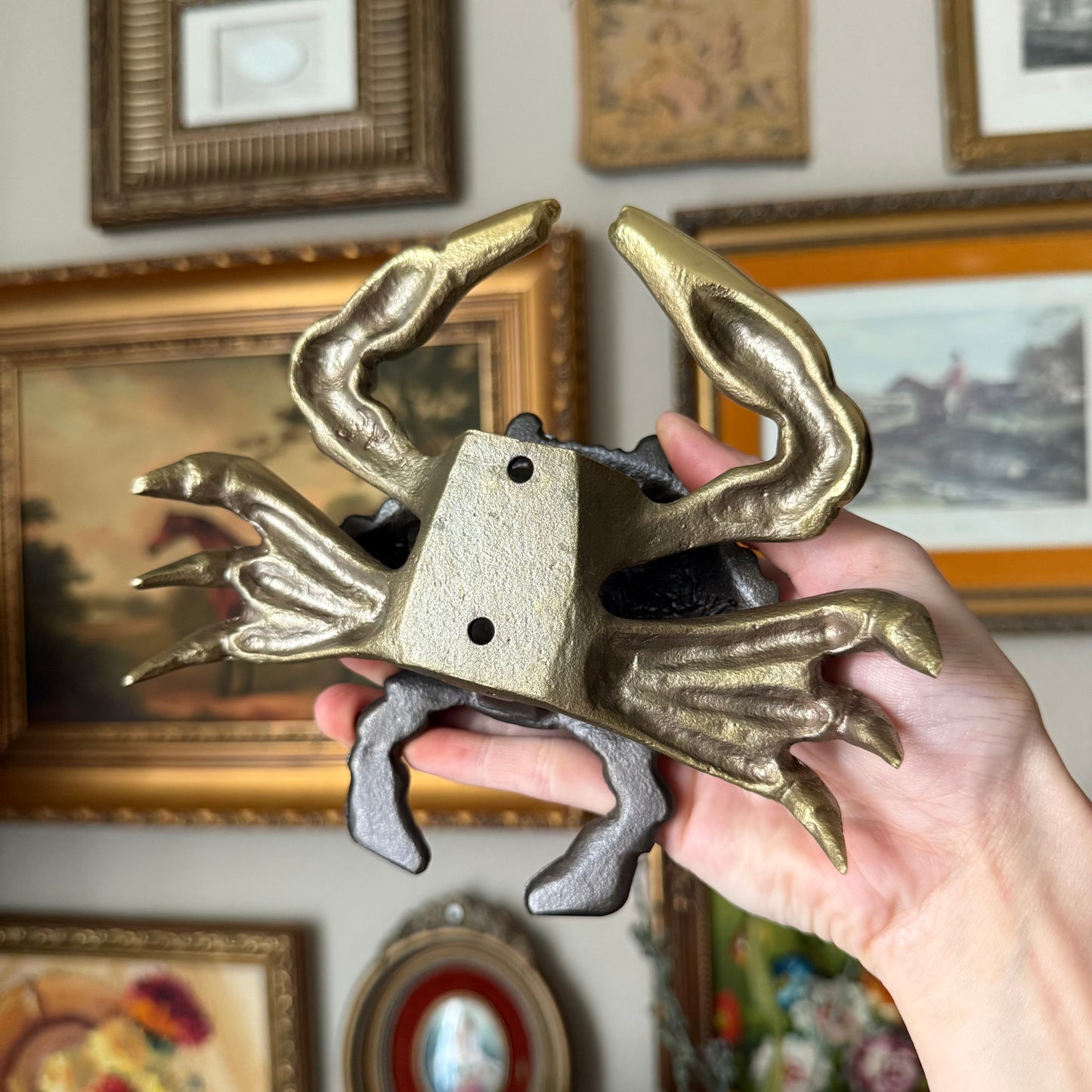 Vintage Brass Crab Door knocker 1998