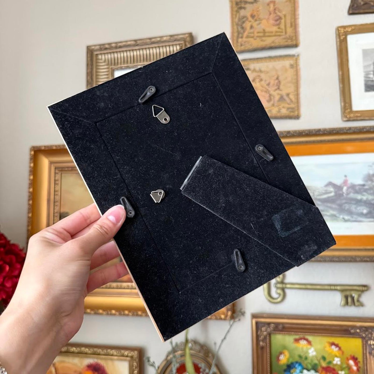 Vintage Cream and Floral Frame