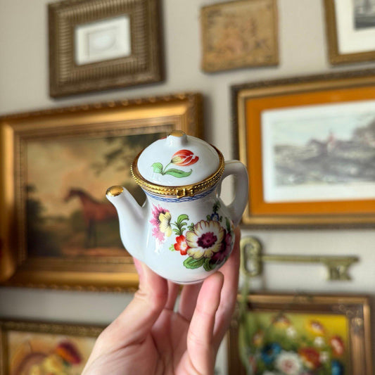 Vintage Trinket Teapot with floral design