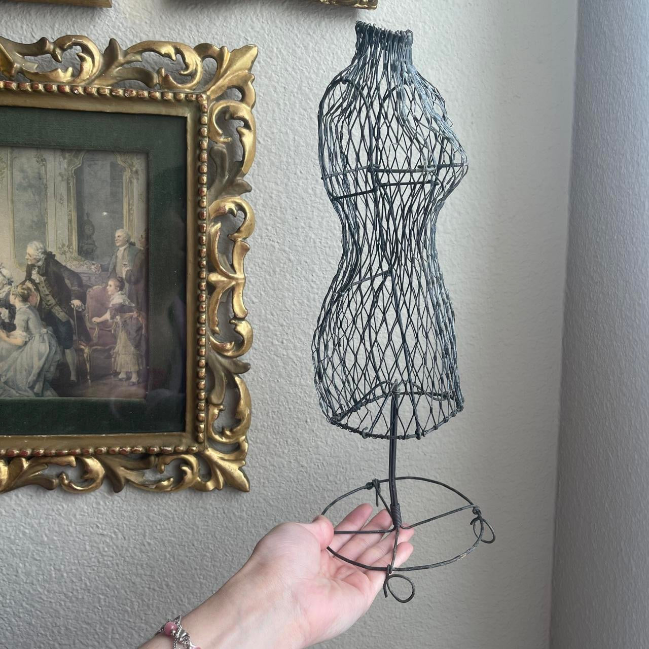 Vintage Old Wire Metal Doll Dress Form Thrift Antiques Vintage Old Wire Metal Doll Dress Form Thrift Antiques