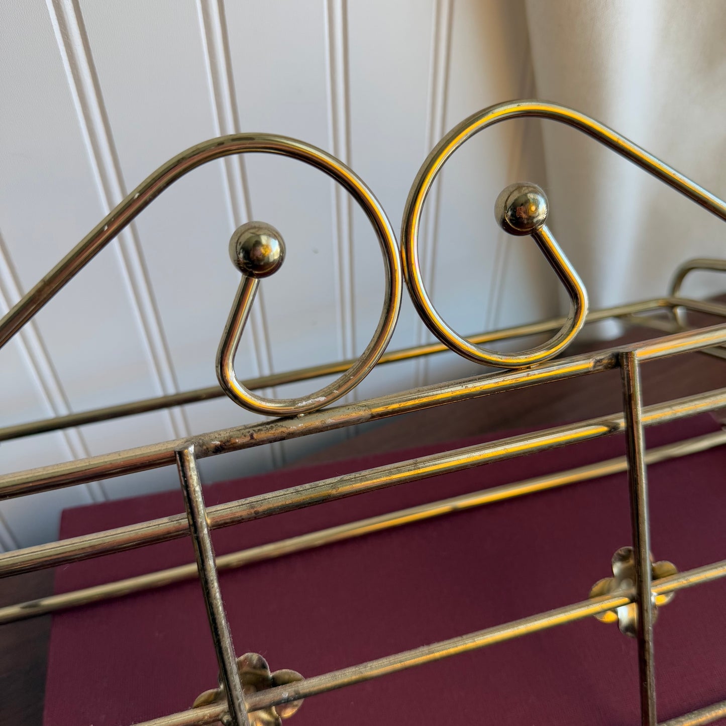 Vintage Metal & Glass Wall Mount Shelf & Bath Towel Bar