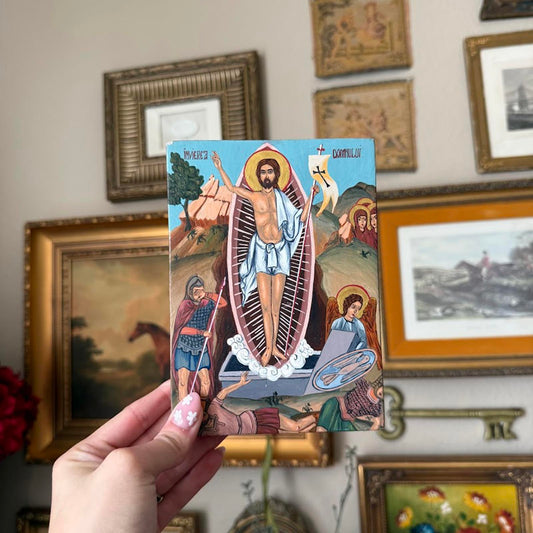 Hand-painted Religious Wooden Plaque