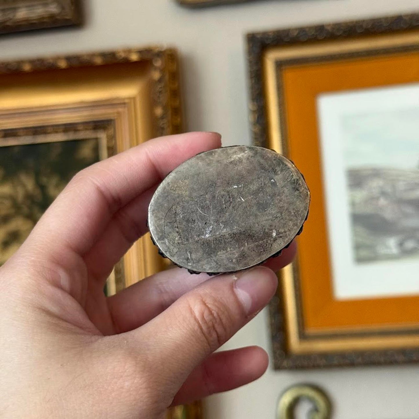 Vintage Mini Metal Trinket Box