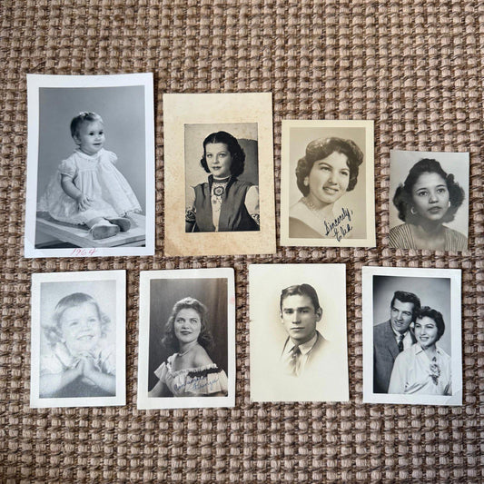 Vintage 1950s old photo Lot Bundle set of 8