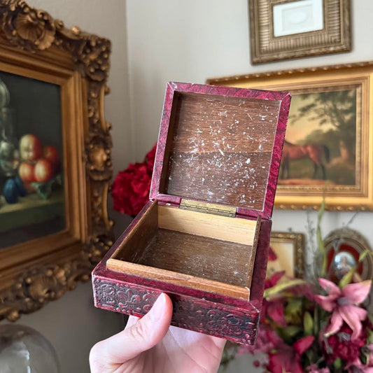 Vintage Wooden Italian Trinket Box