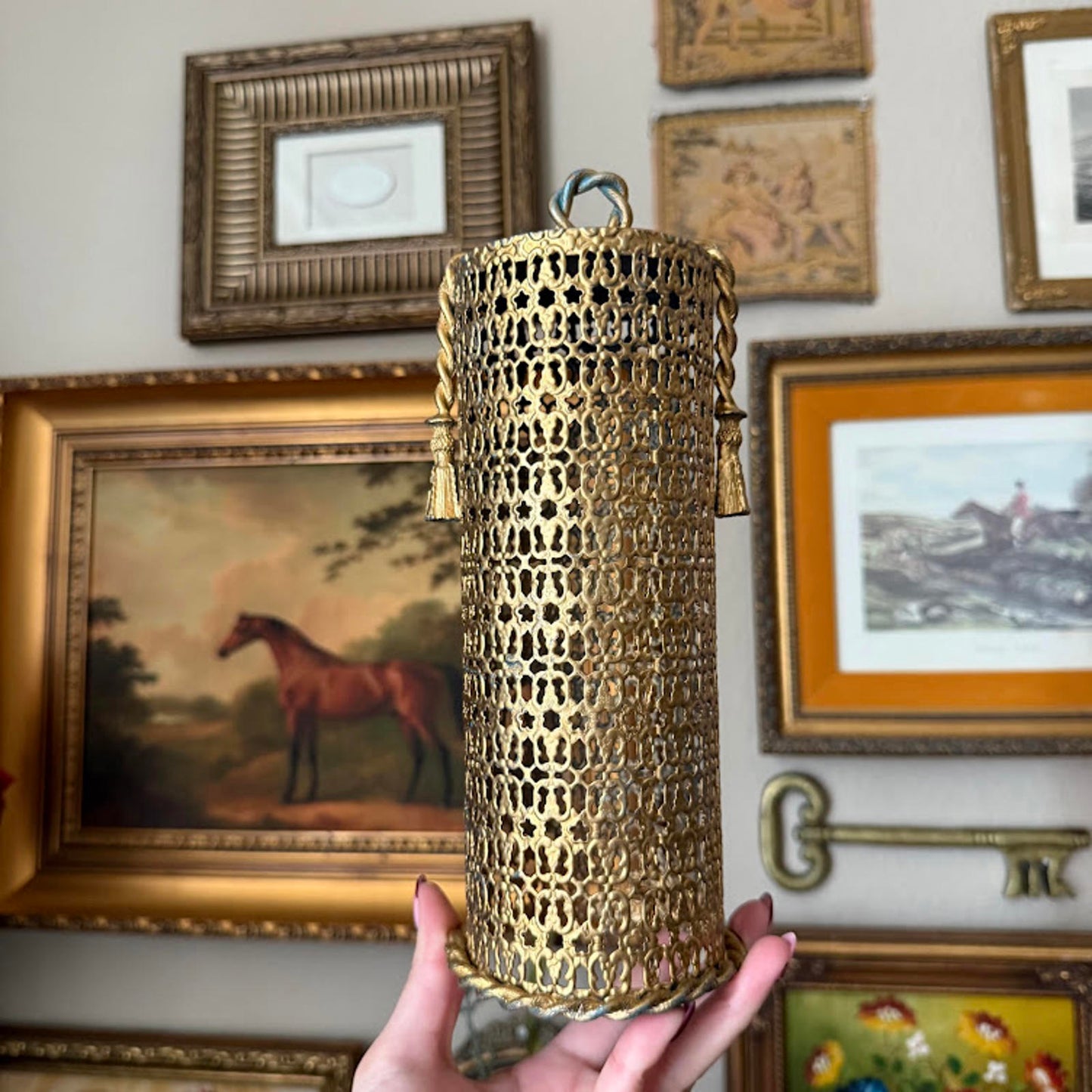 Vintage Ornate Metal Spray Can Cover