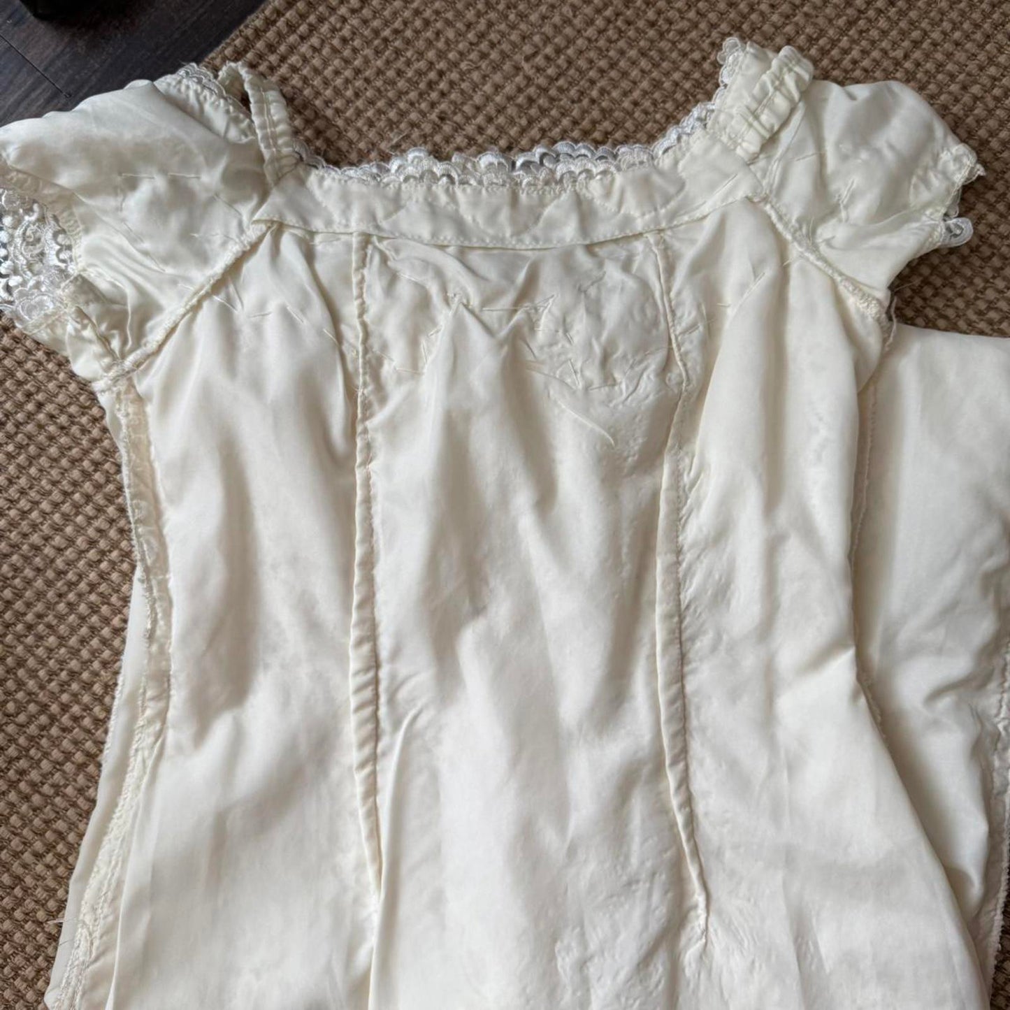 1960s style Vintage wedding Cream lace dress