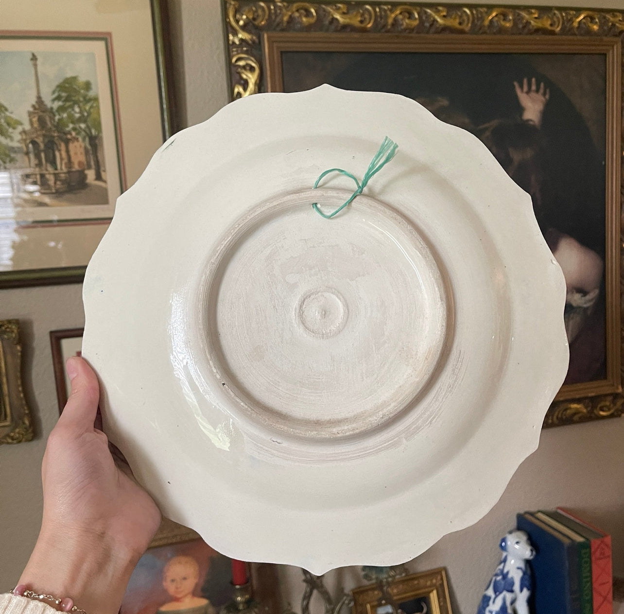 Vintage Turkish ceramic hand painted plate