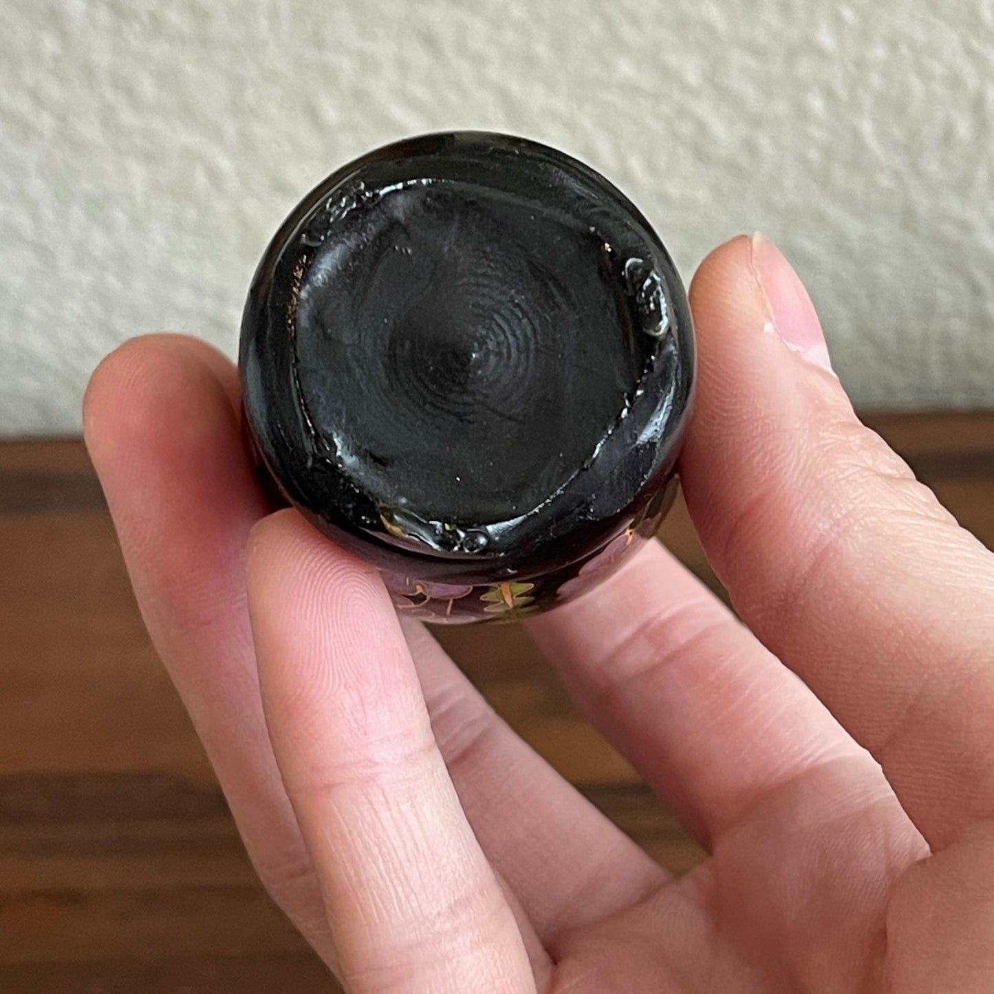 Vintage Cloisonné floral design Chinese ceramic egg