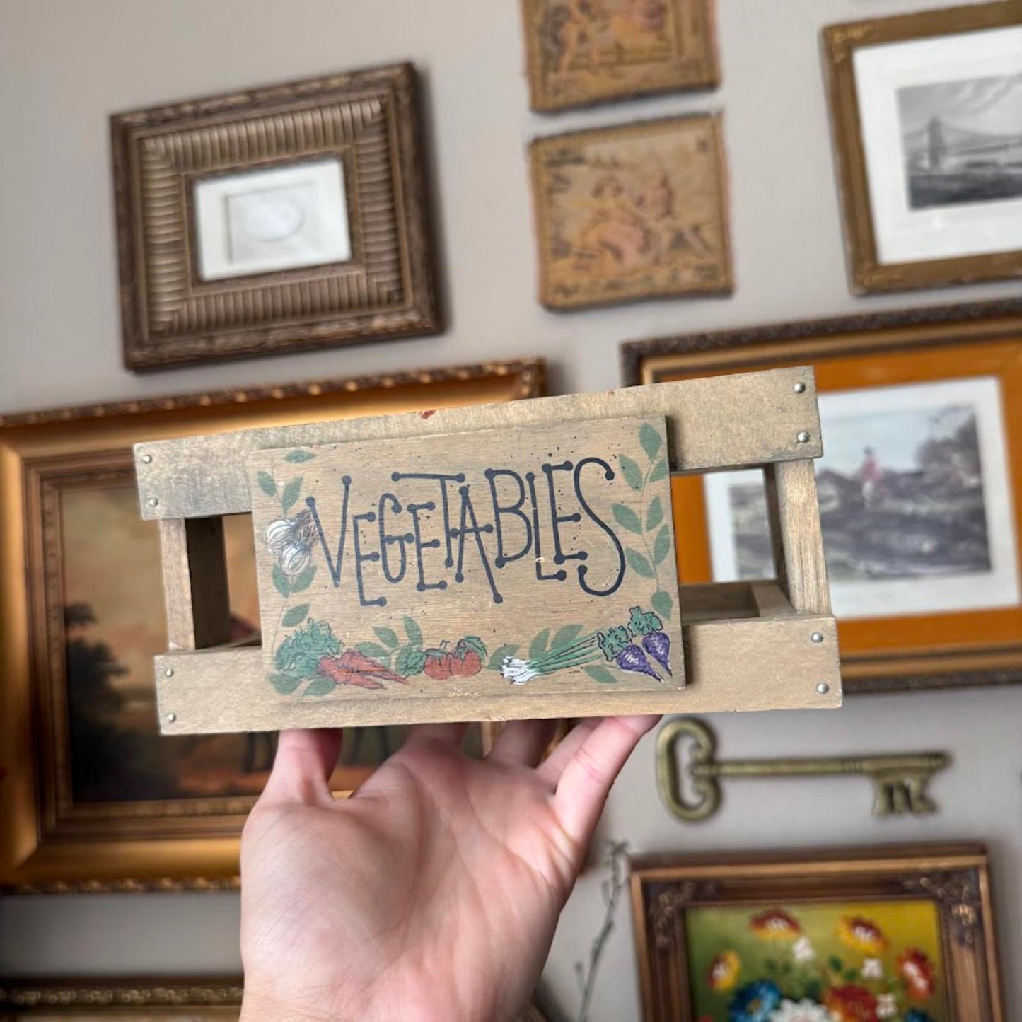 Vintage Wooden Vegetable Crate