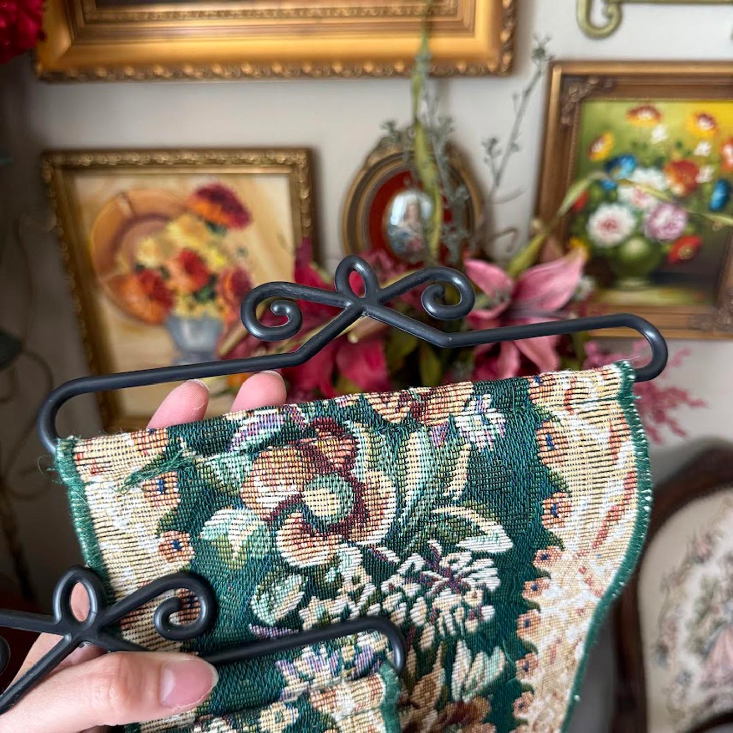 Vintage Green Tone Wall Tapestry Set