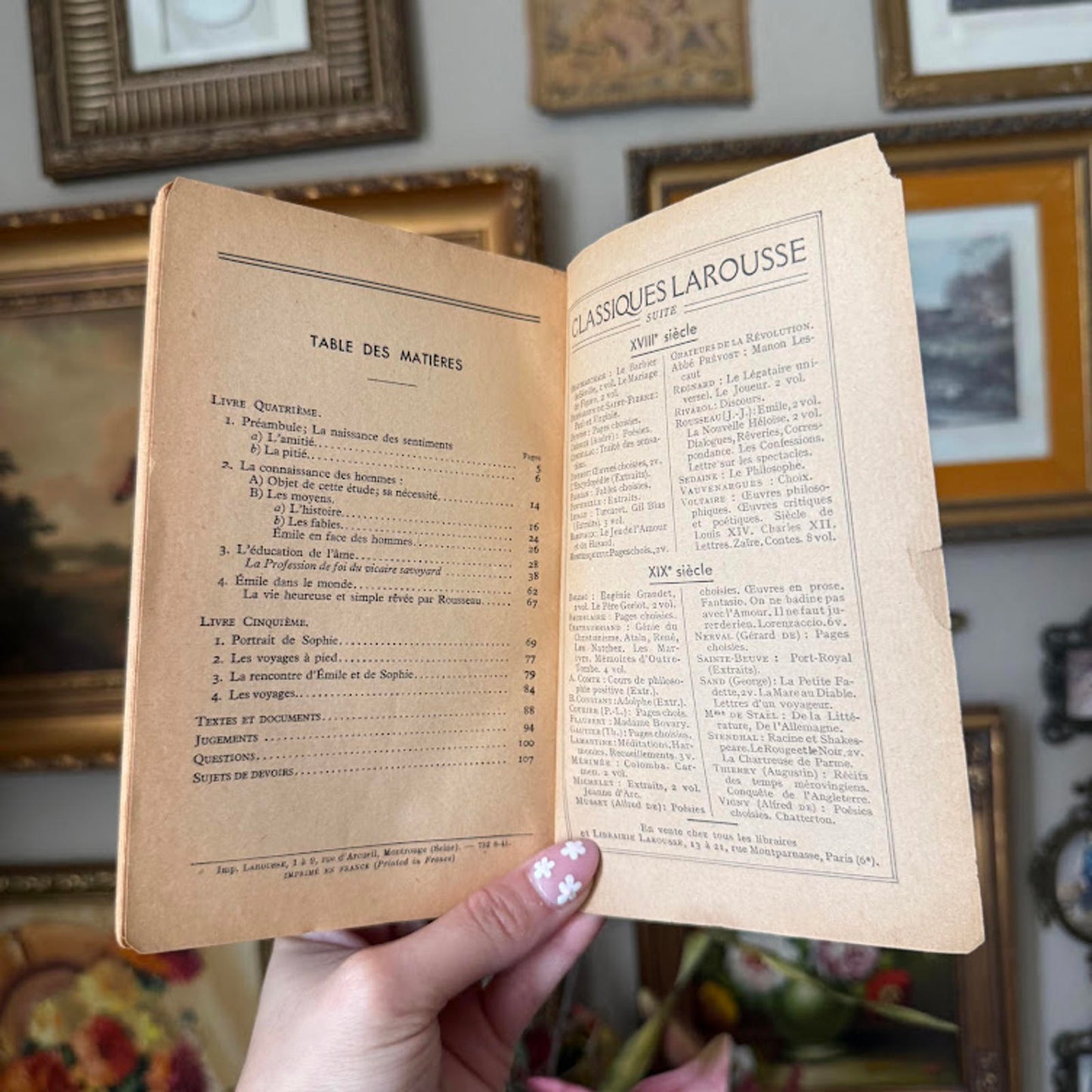 Vintage JJ Rousseau Book