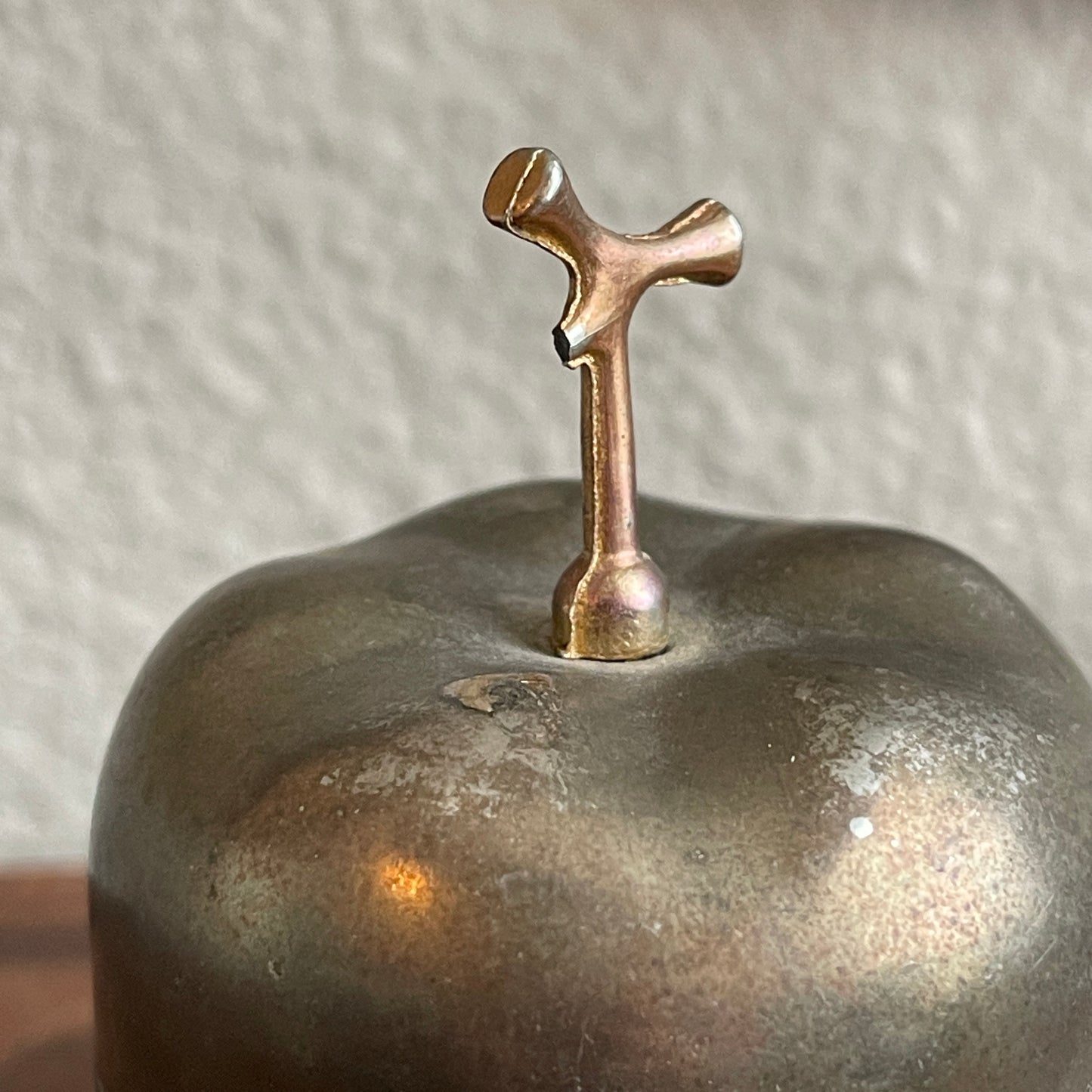 Vintage Brass Apple Trinket Box