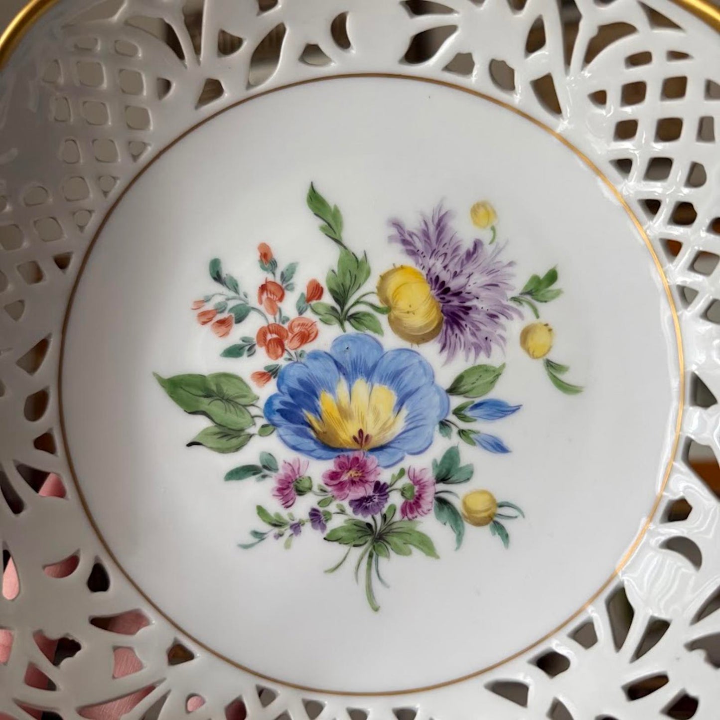 Vintage Floral Porcelain Dish