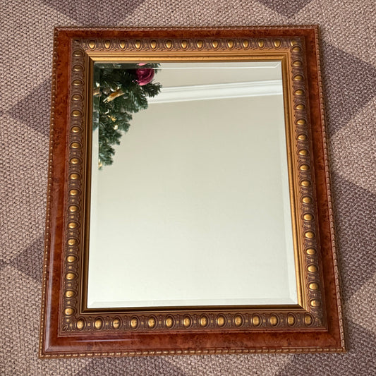 Gold detailed Beveled edge Mirror