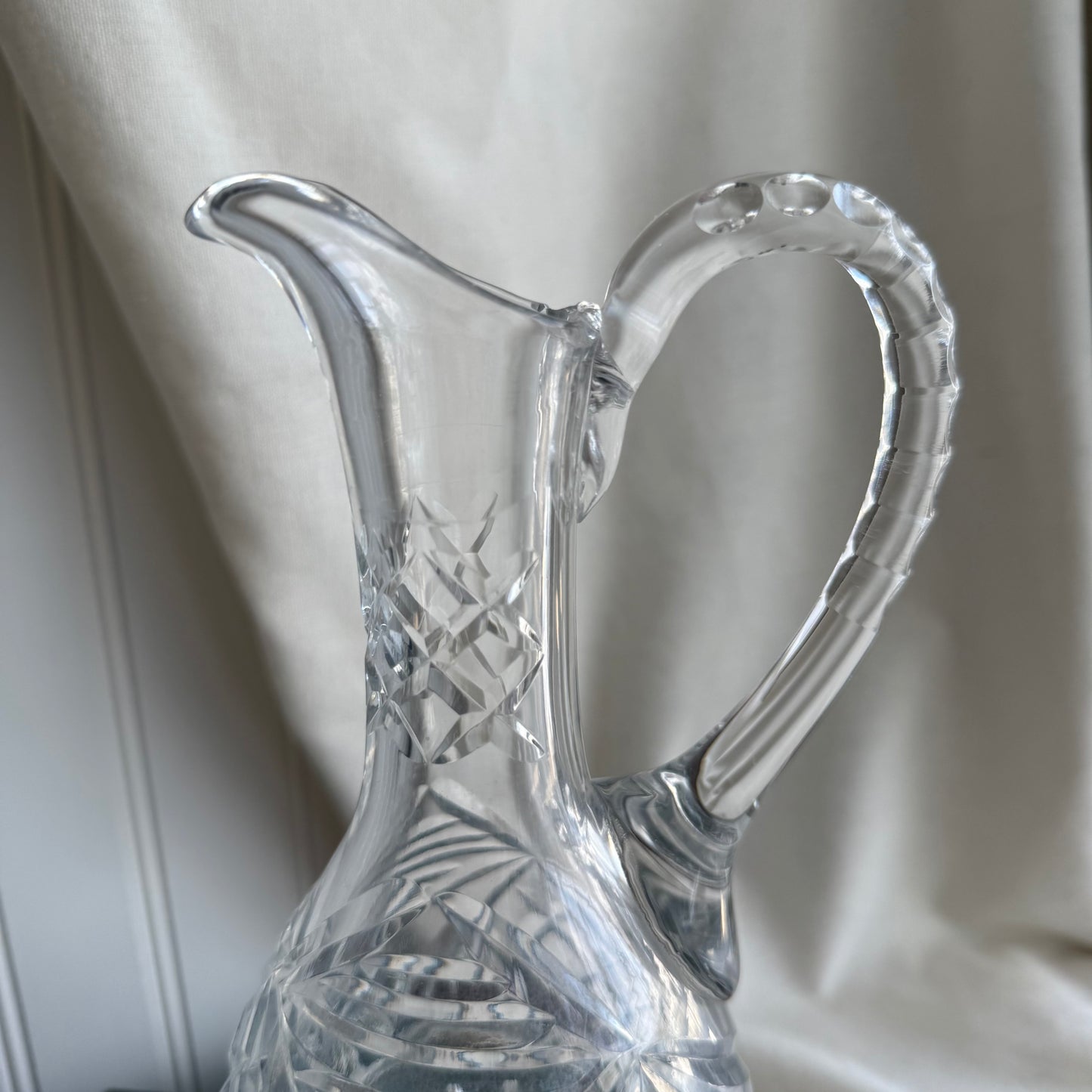 Crystal cruet pitcher