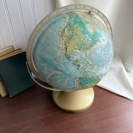 Vintage Rand McNally World Portrait Globe