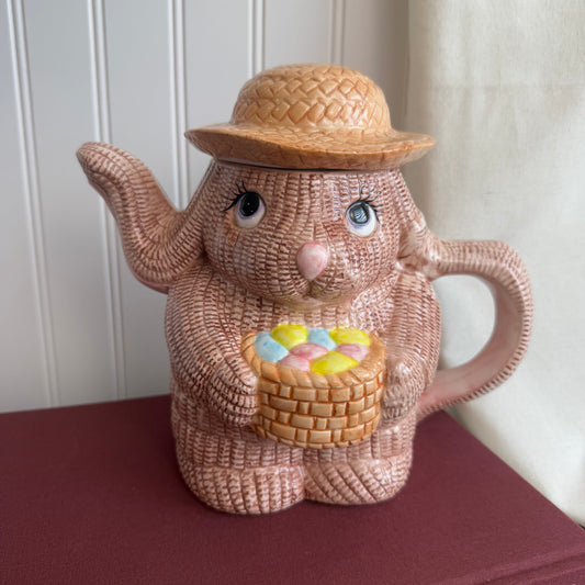 Ceramic Floppy Ears Bunny Rabbit Teapot