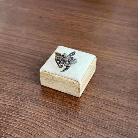 Silver fairy ring with a touch of whimsy