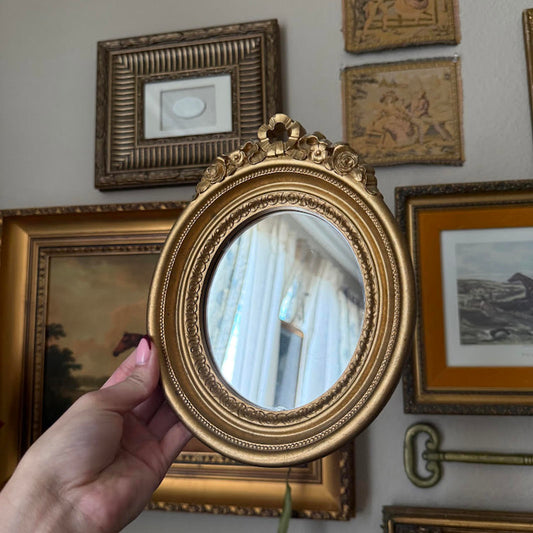 Vintage Home Interiors Gold Ornate Mirror Wall Hanging