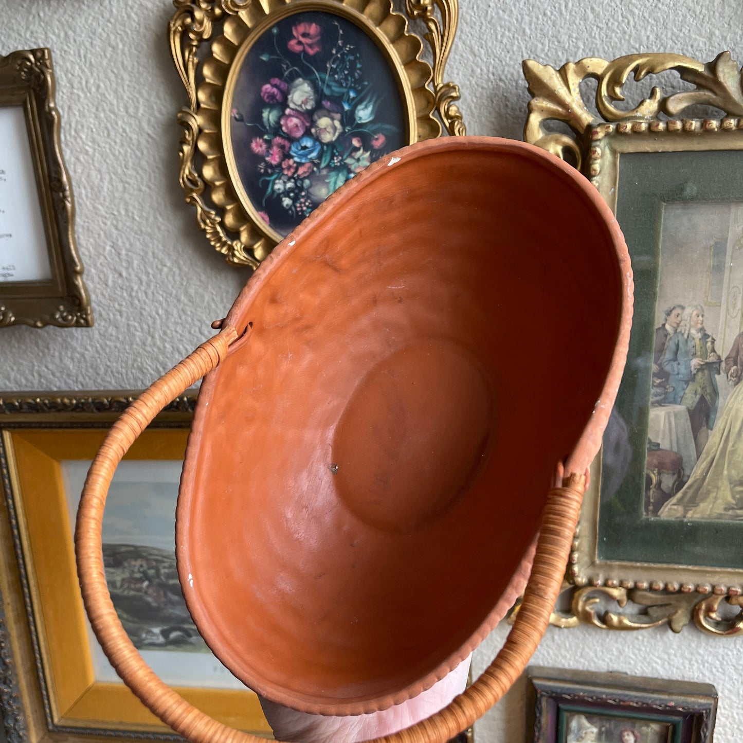 Teleflora Clay Terracotta Basket Pottery