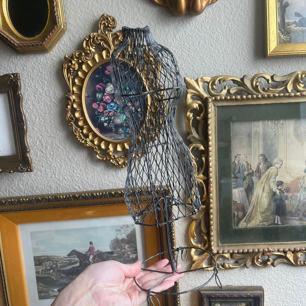 Vintage Old Wire Metal Doll Dress Form