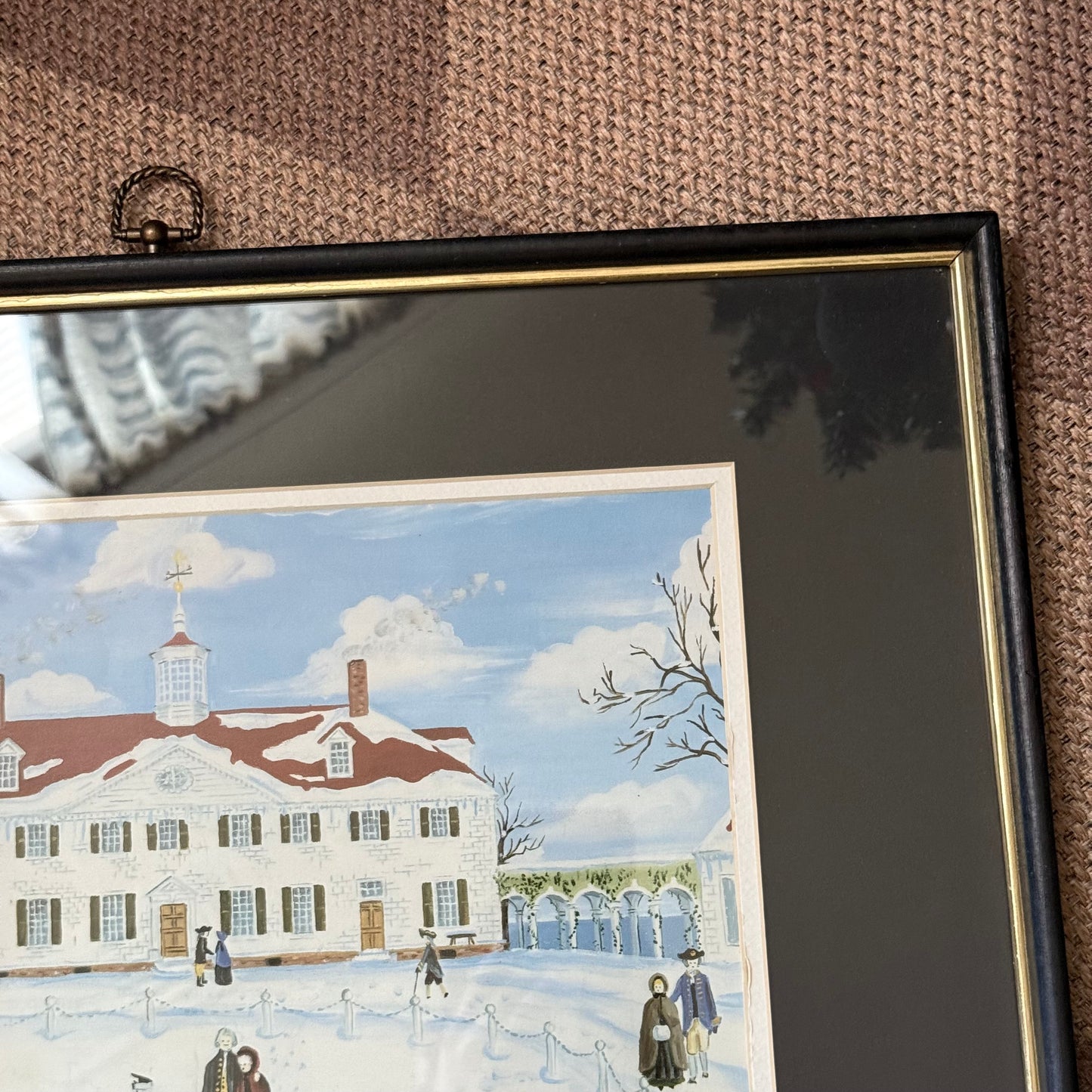 Vintage George Washington's Mount Vernon scenery Print Framed
